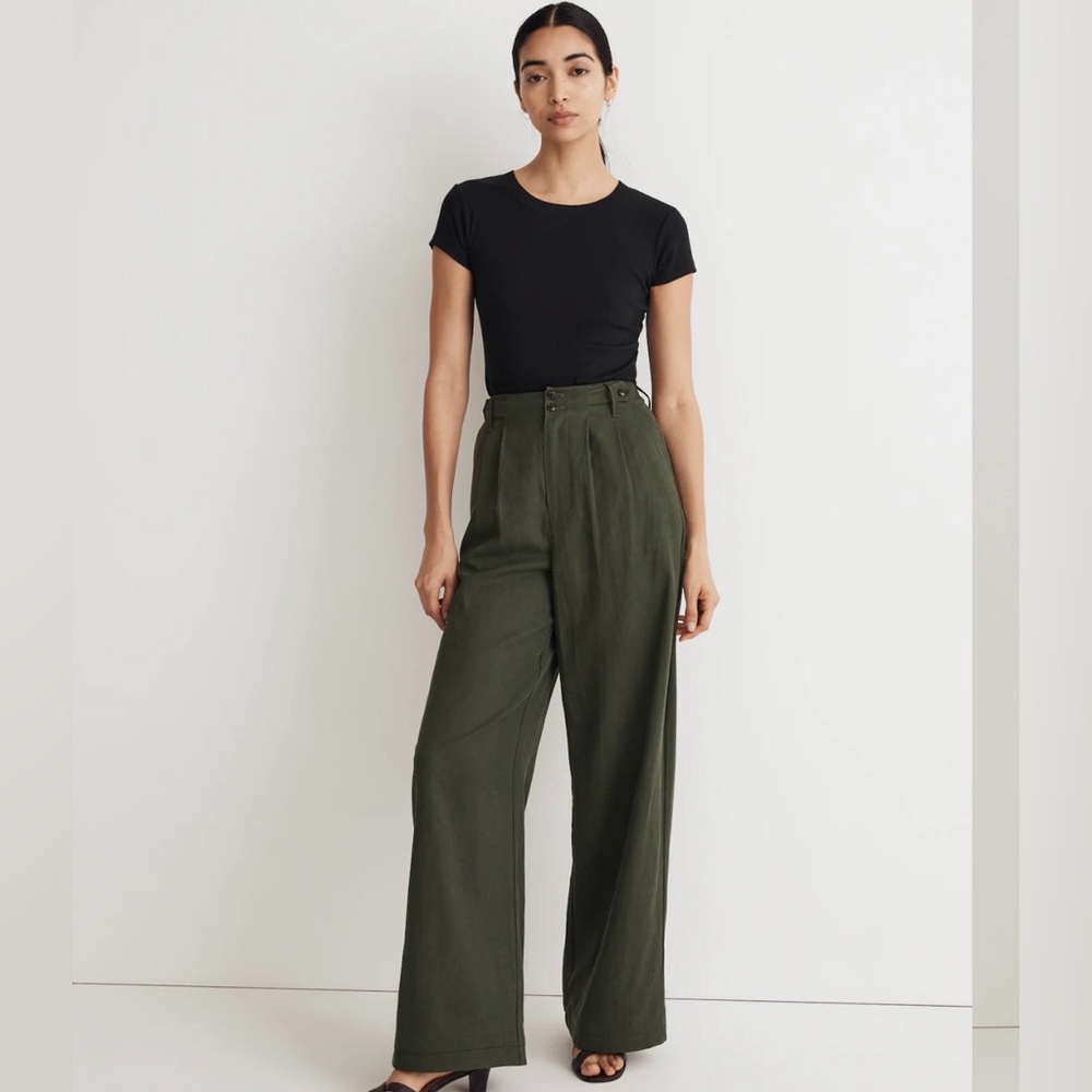 Madewell wide leg Harlow pleated pant